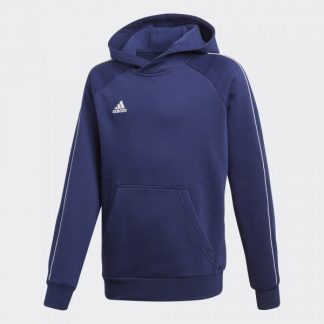 Genuine adidas Kid\'s Core18 Hoodie - Dark Blue/White nfl nike on field jersey